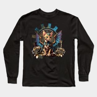 Wonderful fantasy steampunk cat. Long Sleeve T-Shirt